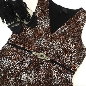 New Direction Petite Leopard Print Maxi Dress